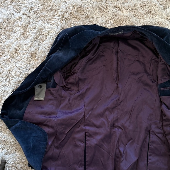 Indochino Men's Navy Velvet Blazer 100% Cotton Size 42R - Picture 6 of 6